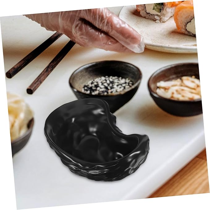 Ceramic Oyster Shell Plate for Serving Desserts Appetizers Seafood Unique Design Easy to Clean for Home Restaurant Bar Use