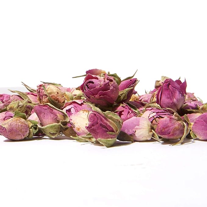 ChaWuWarmSun-[A] Pink Rose Tea Buds(3oz),Loose Leaf Flower Petal Tea,Dried Flowers