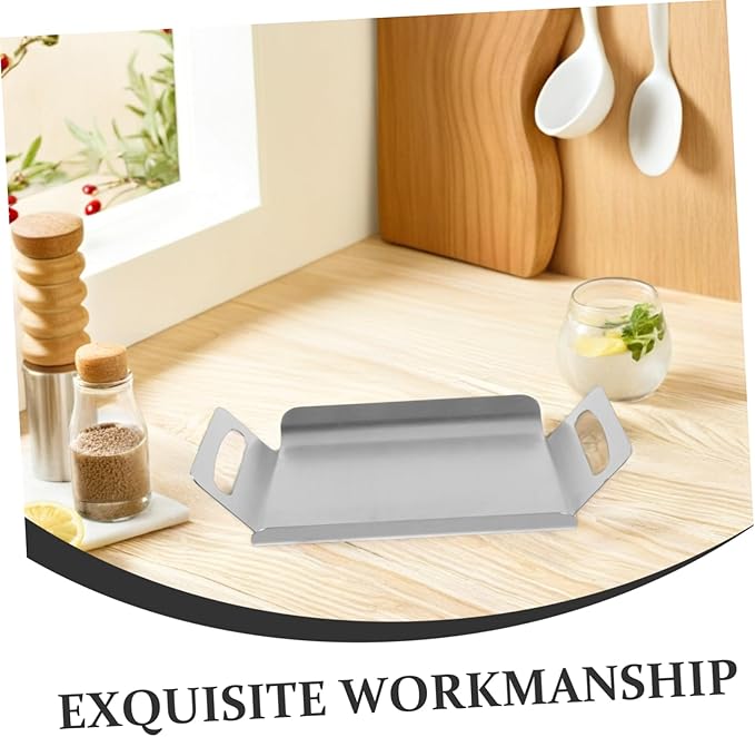 Chrome Trays for Serving Silver Trays Snack Dishes Stainless Steel Buffet Handles