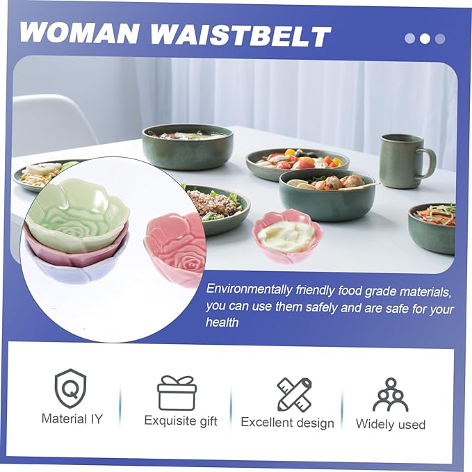 PRETYZOOM 4Pcs Ceramic Sauce Dishes Set Versatile Spice and Soy Sauce Plates for Dipping Appetizers and Seasoning Dishwasher Safe for Home and Restaurant Use Random Color