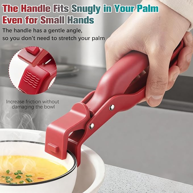 2PCS Hot Plate Grippers,Aulti-Function Anti-Scald Bowl Clip for Kitchen,Silicone Non-slip Hot Dish Plate Holder,Anti-Scald Bowl Clip,Microwave Oven Cooking,Kitchen Utensil for Bowls,Pans,Dishes
