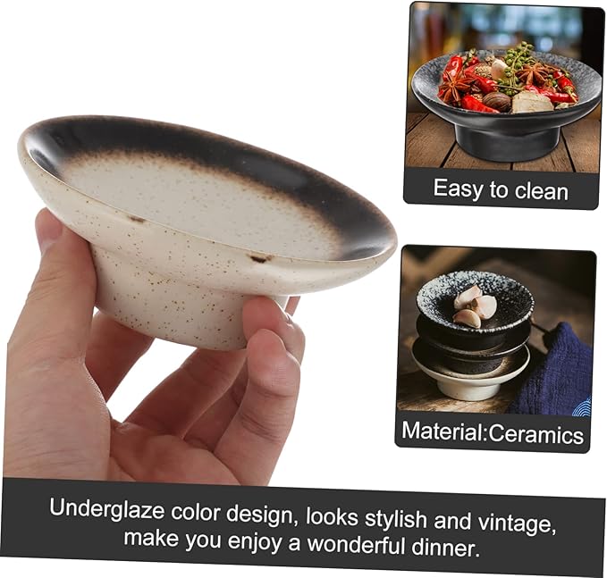 3pcs Ceramic Sauce Dish Japanese Style Appetizer Plates for Dipping Condiment Storage and Seasoning for Home and Restaurant Use Easy to Clean and Maintain