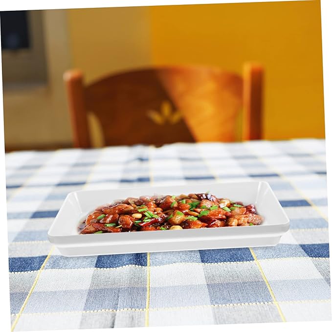 Thickened Imitation Ceramic Plate Bbq Dinner Snack Pasta Cake Serving Plate