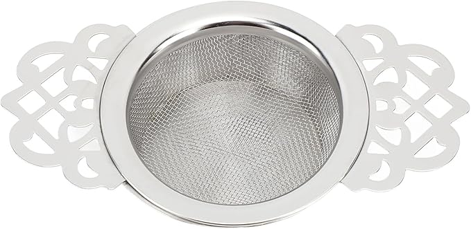 Tea Fine Mesh Filter, Loose Tea Infuser Basket Stainless Steel Tea Strainer Tea Filter Insulated Base Tea Strainer Bowl Tea Steeper Basket Filter for Brewing Filter Tea Leaves