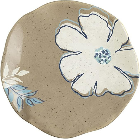 Grasslands Road White Floral Appetizer Plate