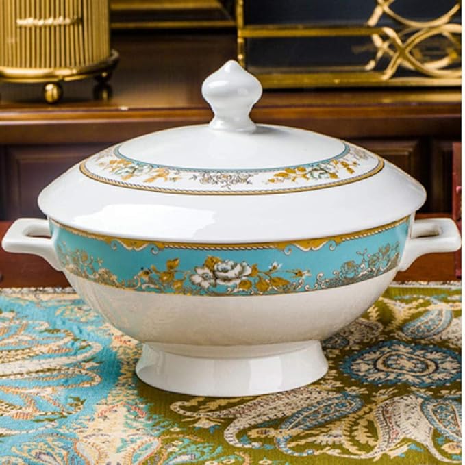 Jingdezhen Ceramic Dinnerware Set Kitchen Tableware Dinner Dish Ceramic Plates and Dishes Bowls 60pcs combination-60pcs WHITE