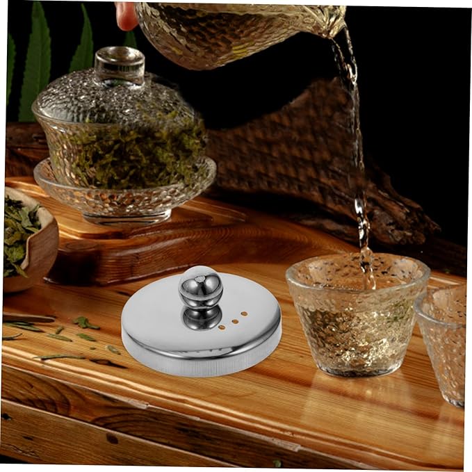 Stainless Steel Teapot Lid Replacement for Loose Tea Brewing Cover for Tea Mugs and Kettles Easy Installation Versatile Kitchen Accessory for Enhanced Brewing