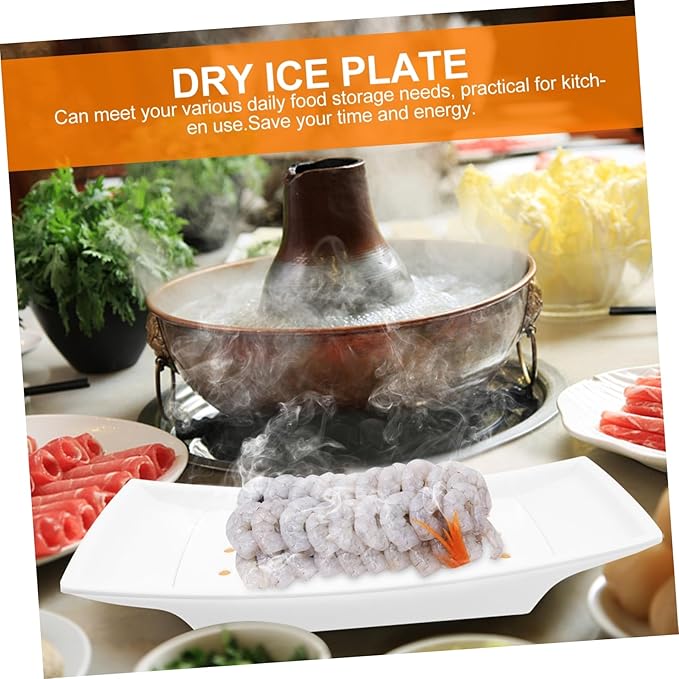 1Pc Dry Ice Food Plate Creative Serving Tray for Restaurants and Parties Design for Fresh Food Presentation