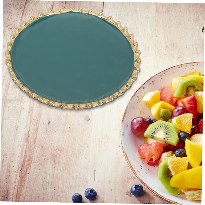 Nordic Style Ceramic Snack Dish Edged Breakfast Plate for Family Use for Desserts Appetizers and Everyday Meals Smooth Finish and Meticulous Craftsmanship