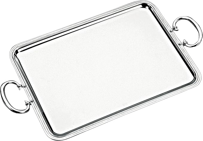 Christofle Albi Silver-Plated Rectangular Serving Tray with Handles Large #3902250