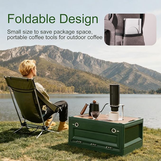 Pour over Dripper Stand,Portable & Foldable Espresso Machine Stand,Office coffee stand with base,Suitable for office,home,camping