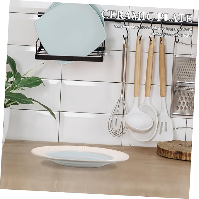 ARTIBETTER Round Plate Ceramic Western Style Serving Tray Steak Snack Decorative Plate for Restaurant Wedding Dinnerware
