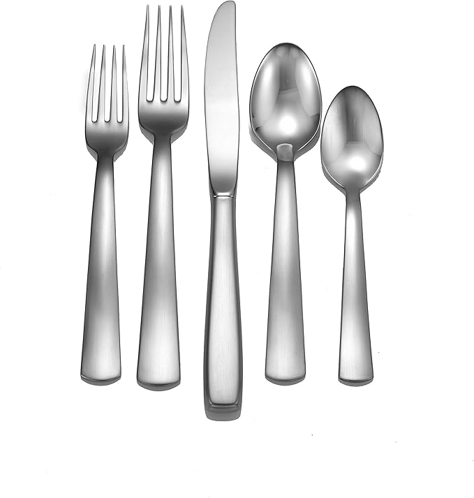 Liberty Tabletop Satin America 45-piece 18/10 Flatware Set for 8 Made in USA