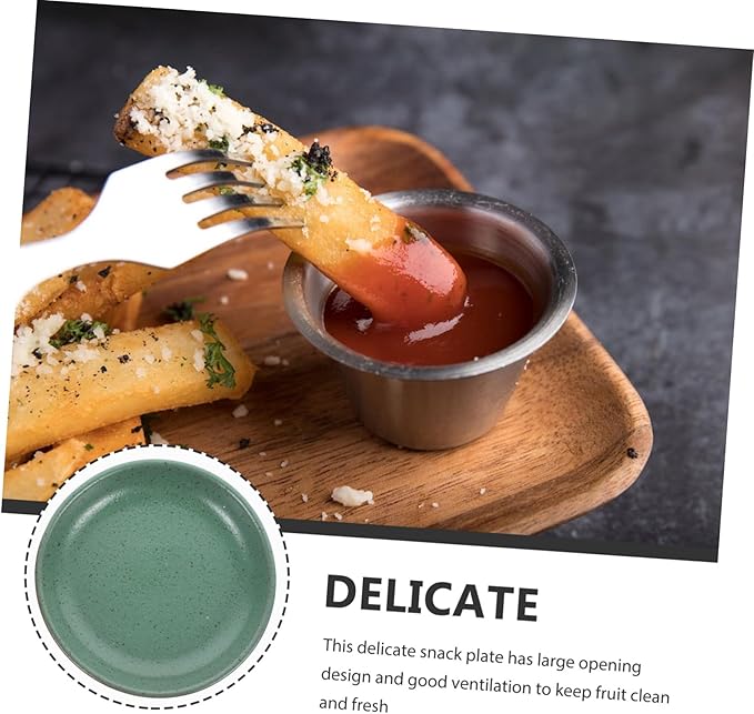 Ceramic Seasoning Dipping Bowls Set Shallow Appetizer Plates for Sauces Rustic Clay Material for Restaurants and Home Use for Serving Snacks and Dips