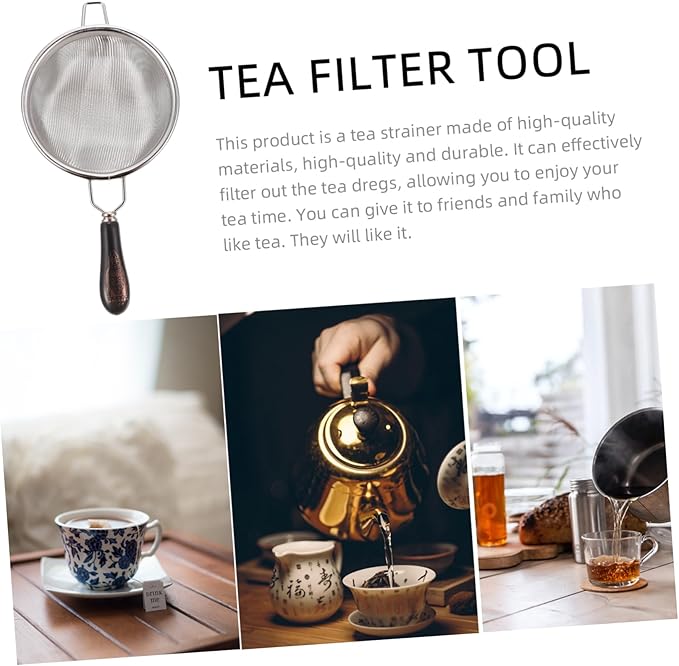 Stainless Steel Tea Filter for Loose Tea - Fine Mesh Strainer Basket for Home and Office Use Heat Resistant Residue Strainer for Smooth Brewing