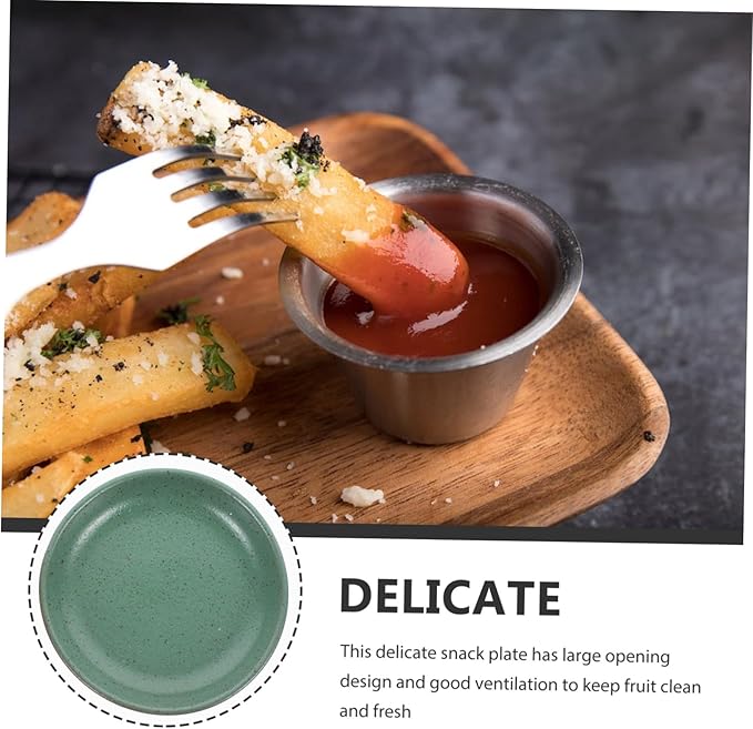 Elegant Ceramic Fruit Serving Dish Snack Plate Candy Plate Round Appetizer for Home Restaurant Hotel Bar Decor