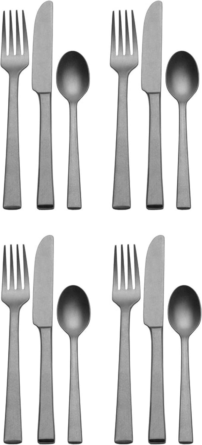 Mikasa Stonewash York 12-Piece Flatware Set, Service For 4