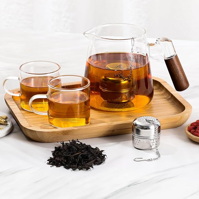 Leden Tea Ball Infuser for Loose Tea, Stainless Steel Strainer With Chain Hook, Steeper for Mug, Cup