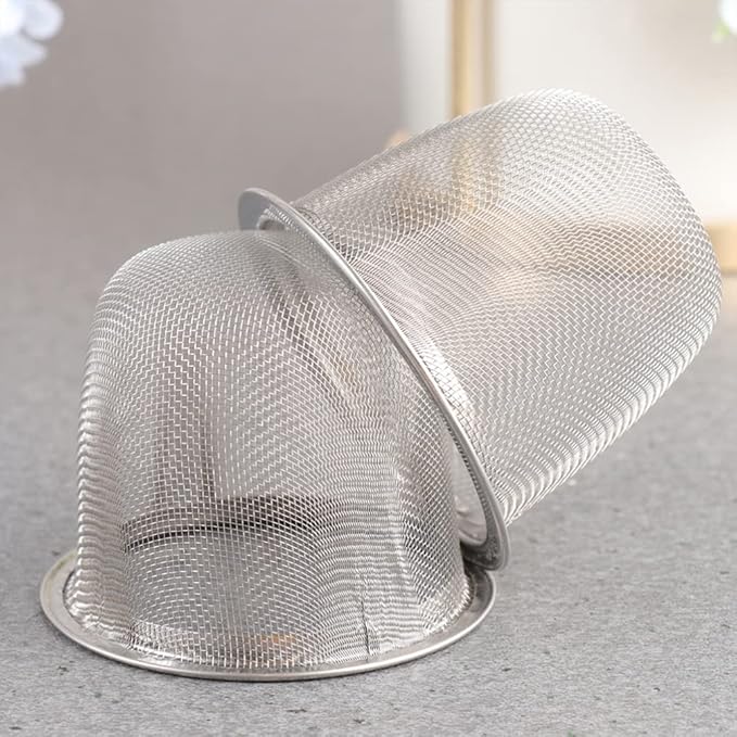Hemoton Stainless Steel Tea Filter Fine Mesh Tea Infuser Strainer for Loose Leaf Brewing Compact 2.8 Inch Kitchen Tool
