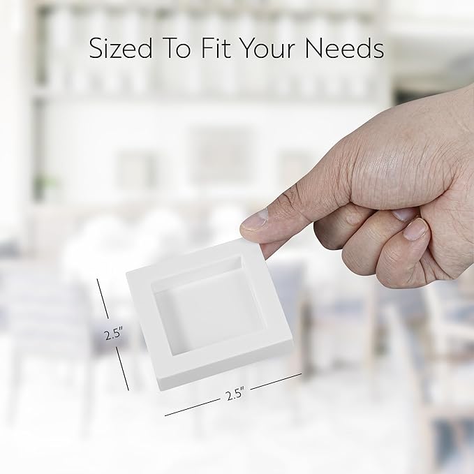 Restaurantware 2.5 x 2.5 Inch Dessert Plates 20 Disposable Appetizer Plates - For Cold Foods White Plastic Mini Serving Plates Serve Appetizers Or Desserts For Buffet Or Catered Events