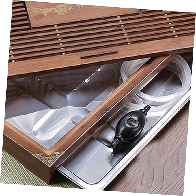 Luxshiny Multi-use Tea Serving Tray Large Silver Platter Tray Decorative Kitchen