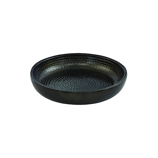 American Metalcraft ADSEAB12 Hammered Aluminum Seafood Tray, Double Wall, Black, 80-Ounce
