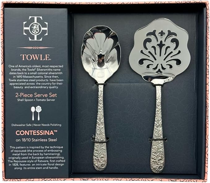 Towle Contessina 18/10 Stainless Steel 2pc. Serving Set