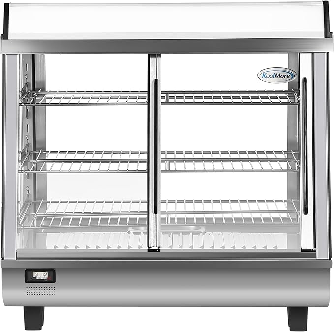 KoolMore 26 in. Glass Countertop Display Warmer, 3.4 cu. ft. in Stainless Steel (HDC-3C-SS)