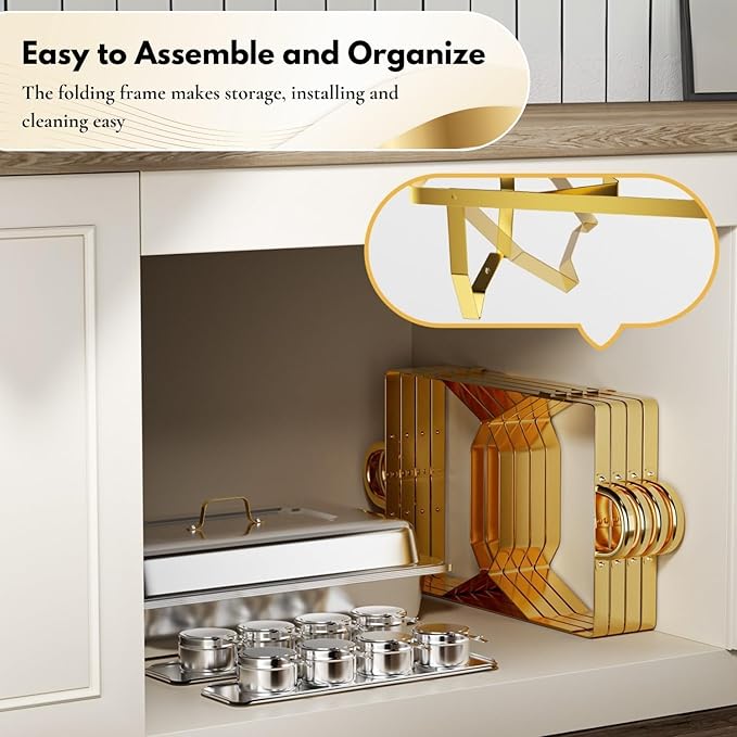 Gold Chafing Dishes for Buffet Set of 6, 9.5QT Chafing Dish Buffet Set with Tongs, Chafers and Buffet Warmers Set, Stainless Steel Food Warmers for Parties Buffet, Party Food Warmer Buffet Set