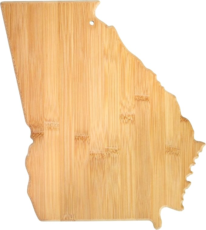 Totally Bamboo Georgia State Shaped Bamboo Serving and Cutting Board