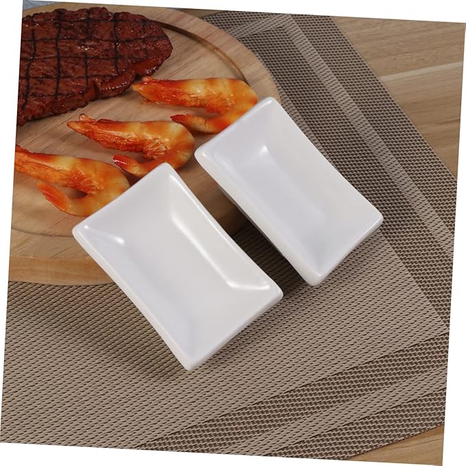 Alipis Soy Sauce Dishes 3 Inch Ceramic Sauce Plate Appetizer Serving Tray Snack Serving Tray for Condiments