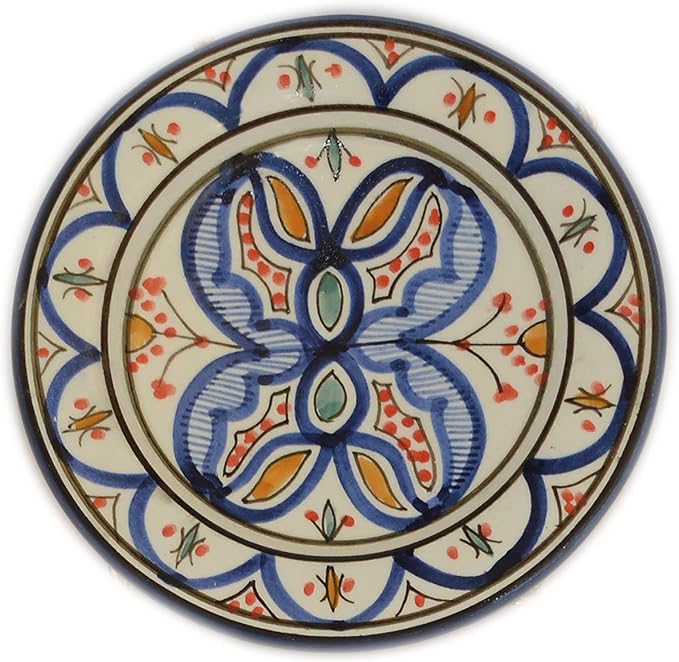 Moroccan Ceramic Plates Handmade Appetizer Tapas Serving Set Of 4 plates