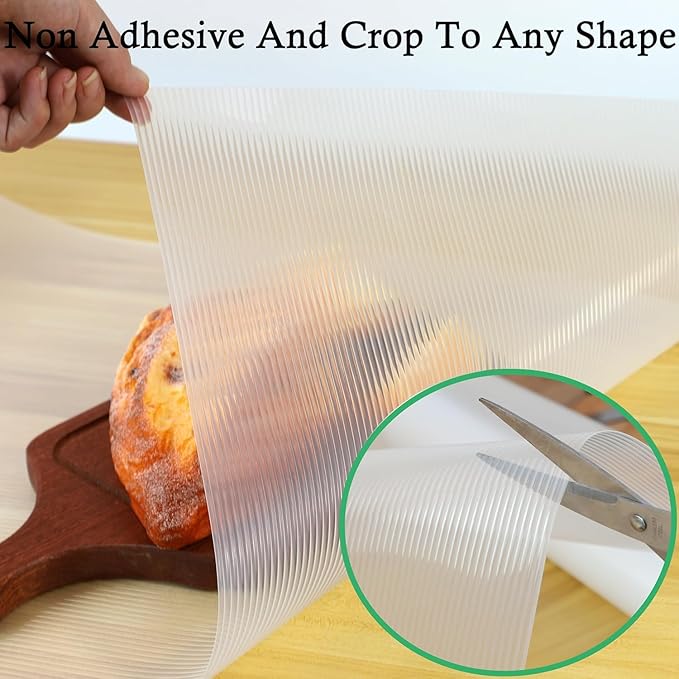 Shelf Liners 11 inch Wide x 20 ft Waterproof Kitchen Cabinet Drawer Liner Non Slip Pantry Shelves Liner Non Adhesive Protector mat for Closet Cupboard Bathroom Dresser undersink