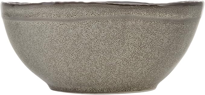 D&V 6 Piece Stōn Porcelain Dinnerware Bowl Set, 5.5" x 2.5", Mist