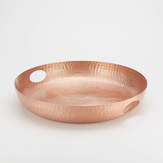 American Metalcraft ATHC16 Hammered Aluminum Beverage Tray, Copper, 16-Inch Diameter