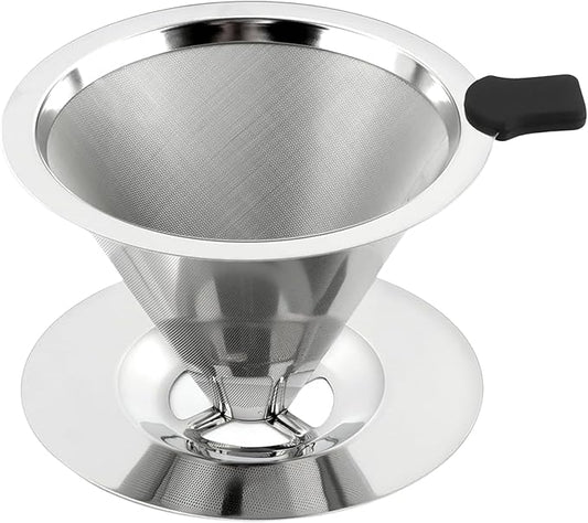 Stainless Steel Coffee Filter,Pour Over Coffee Dripper Paperless， Reusable Coffee Filter, Metal 800 Mesh