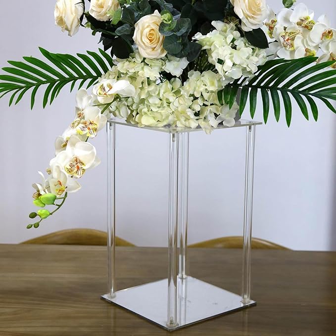 Efavormart 16" Clear Acrylic Flower Stand, Decorative Vase Table Centerpiece