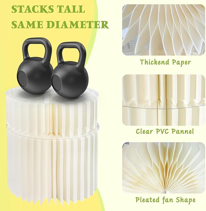 4 Pack Buffet Risers, Foldable Food Display Stands for Buffet Table, Acrylic Risers Display Stands, Dessert Table Display Set Cake Stands Tall Cylinder Stands for Party Wedding Birthday Decor