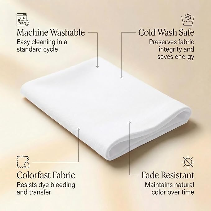 ACCENTHOME Accent Home 100% Cotton Napkins, Delicate Cloth Napkins for Dinners, Parties and Weddings，18 x 18 Inch Set of 12 - White