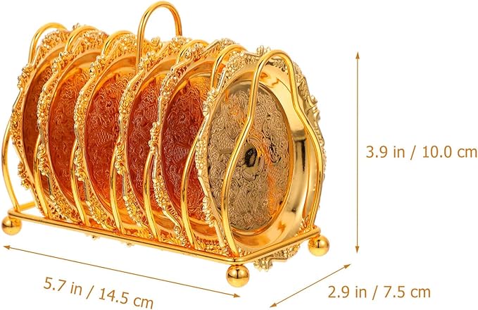BESTonZON 1set Creative Golden Fruit Plate with Rack Snack Dish Collection for Appetizers Desserts and Fruits Elegant Serving Tray for Home Parties and Gatherings