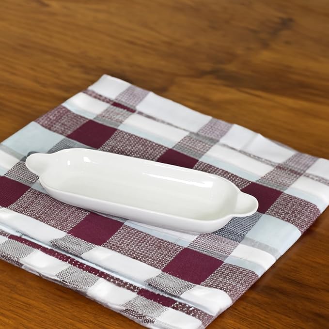 Ceramics Olive Plate, Olive cookies Tray - Large, Chip Resistant, White Porcelain Olive Canoe, Dishwasher Safe, For Snacks, Condiments, Appetizers11.2 Inch