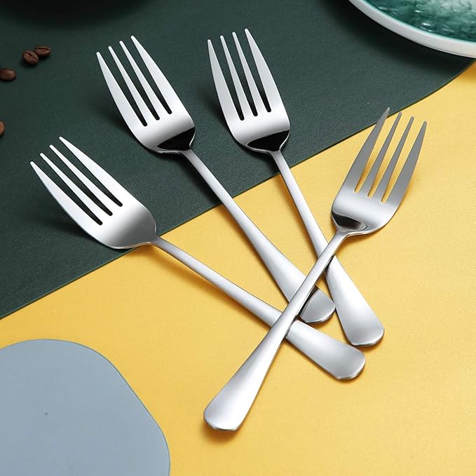 Serving Forks 4 Pieces, Kyraton Serving Fork Cold Meat Fork Stainless Steel Serving Utensils, Serving Set Packing of 4