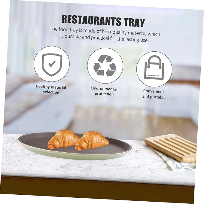 Luxshiny Food Serving Tray Bar Use Material Not Easy to Crack Deform Suitable for Shop Restaurant Bar