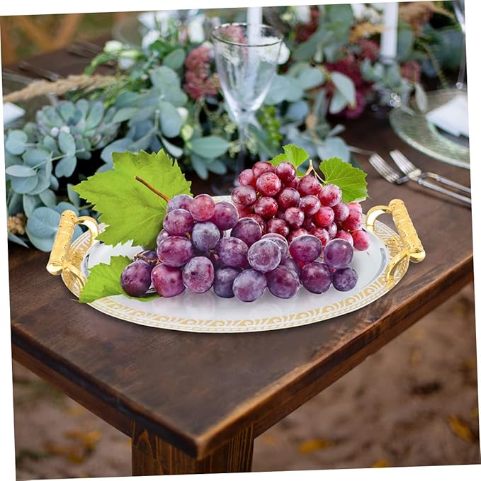 Stainless Steel Tray Silver Dessert Fruit Snack Serving Plate Multipurpose Entertaining Trinket Dish