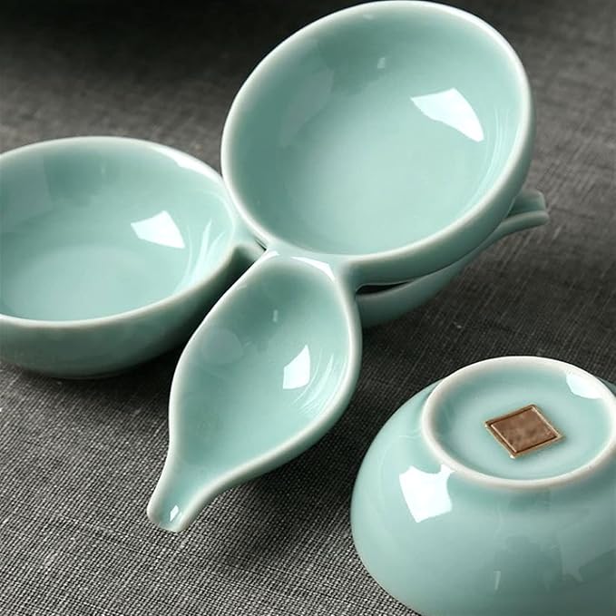 Sauce Dish Gourd Shaped Multipurpose Ceramic Sauce Dish Seasoning Dishes Sushi Dipping Bowl Appetizer Plates Serving Dish Saucers Bowl (2 Compartment) Dipping Bowls