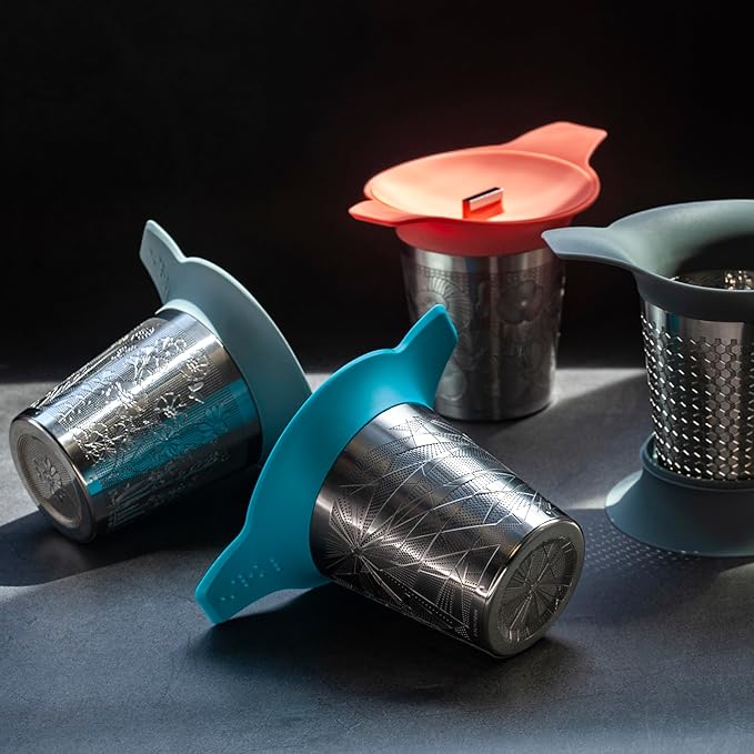 Tea Basket For Loose Tea Loose Leaf Tea Steeper For Loose Leaf Tea Stainless Tea Infuser Fine Mesh Tea Infuser Tea Filter Strainer Tea Diffusers For Loose Tea Brewer (Reflection)