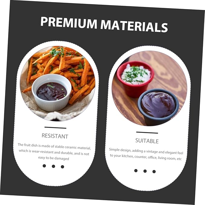 Ceramic Seasoning Dipping Bowls Set Shallow Appetizer Plates for Sauces Rustic Clay Material for Restaurants and Home Use for Serving Snacks and Dips
