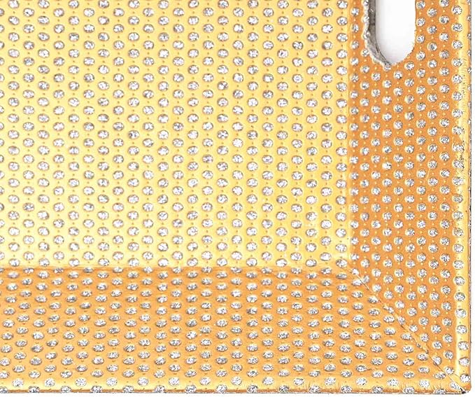 Simply Elegant Gold Beaded Rectangle Tray – 15.75 x 10.75 x 1.5 Inches, Lightweight Serving Tray, Durable Quality, High-Grade Plastic, Unbreakable, Decorative Tray
