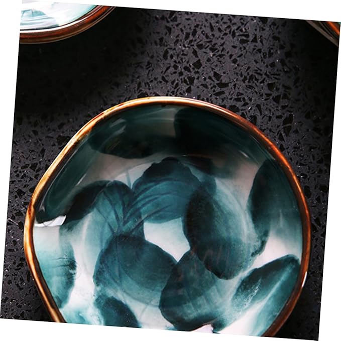2pcs Handmade Ceramic Sauce Plates Retro Hand-painted Japanese Snack Dishes for Appetizers and Unique Tableware for Home and Restaurant Use