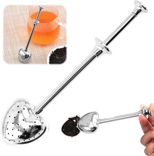 Stainless Steel Tea Diffuser,2025 New Tea Strainer Tea Infuser for Loose Leaf Tea,Creative Tea Spoon With Handle,Fine Holes Tea Interval Filter,Tea Holder Steeper for Tea Accessories (Silver C/1pcs)